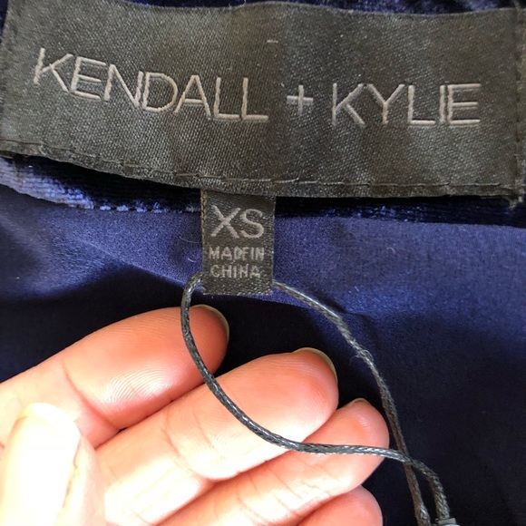 NWT Kendall + Kylie Velvet Side Slit Midi Skirt - Picture 6 of 7